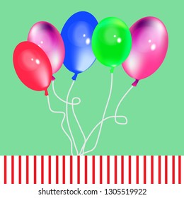 Multi color balloon for kid.  Toy for kid concept