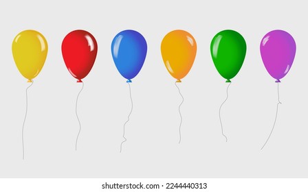
Multi color balloons collection vector