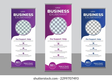 multi color banner design business exuberant