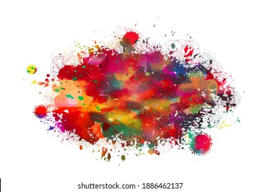 mehrfarbiger Hintergrund. Grunge Textur Schlaglinie. Kunst rosa schmutziges Design. Pinselspitze. Pinselstrich-Grafik. Vektorgrafik