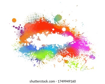 Multi color blots background. Vector illustration