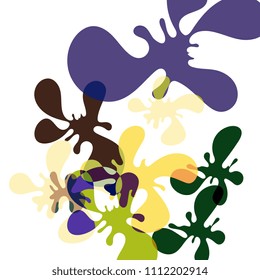 Multi color blots . Vector illustration eps10. Crazy camouflage. 