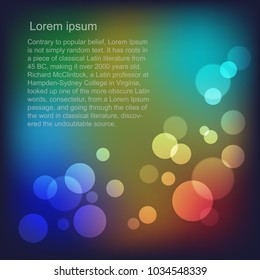 multi color bokeh lights with copu space for festival, celebrated, abstract or background concept, ESP 10.