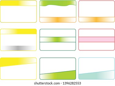 Multi color business card theme