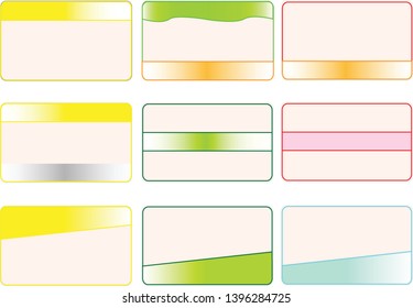 Multi color business card theme