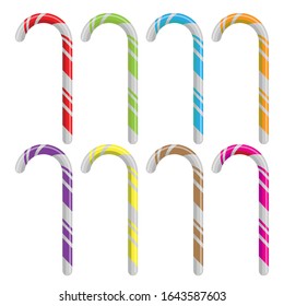 multi color candy cane vector collections bundle set