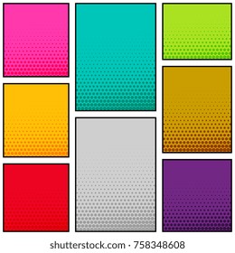 multi color comic book style vertical banner design
