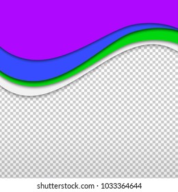 Multi color curve or wave vector effect in different shapes on the transparent background with ESP 10. with ESP 10.