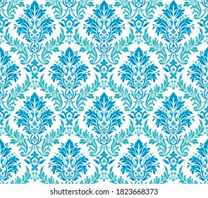 Multi Color Damask seamless pattern for wall paper, ceramic tiles, scrap booking, curtain, garment, textile, ornament, interior, decoration use.