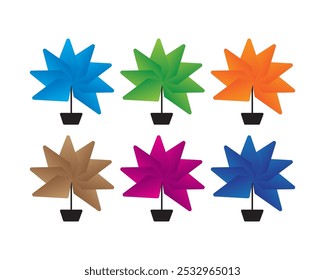 Diseño de forma de flor multicolor