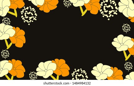 Multi color flowerx pattern border