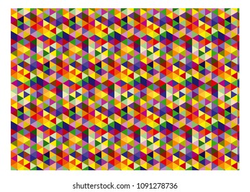 Multi color of geometric (hexagon) pattern abstract background,vector illustration mosaic design.