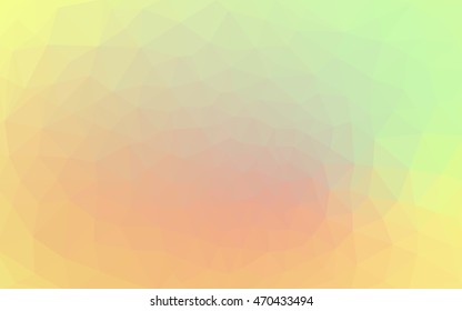 Multi color green, yellow, orange polygonal illustration, which consist of triangles. Geometric background in Origami style with gradient. Triangular design for your business.