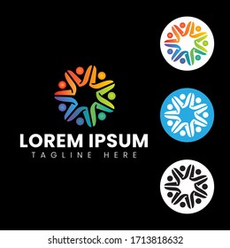 Multi Color Happy Family Business Logo Design