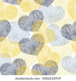 MULTI COLOR HEART SHAPES SEAMLESS PATTERN VECTOR  Pastel Rainbow Conversation Hearts Background.