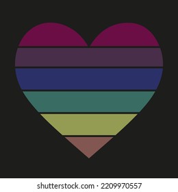 Multi Color Heart Vector Background