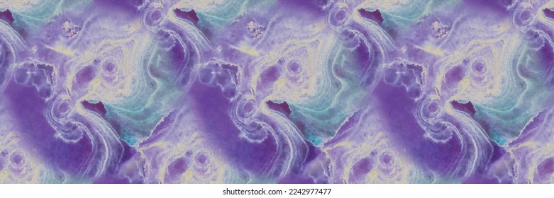 Multi Color Holi Space. Galaxy Abstract Texture. Fluid Science Watercolor. Liquid Splash Background. Unicorn Ink Marble Paint. Swirl Liquid Grunge. Science Ink Illustration. Vector Seamless Science