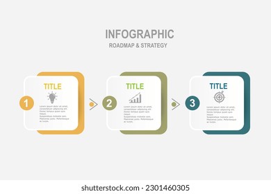 Multi color infographic elements design template, business concept with 3 steps  , minimal rectangle shapes for workflow layout, diagram, annual report, web design.Creative banner, label vector