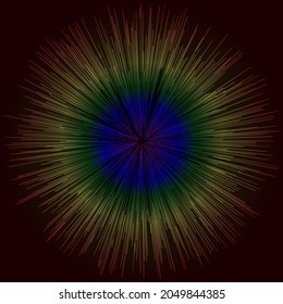 The multi color lines are abstract on a black background. It's a color of LGBTQ symbol.