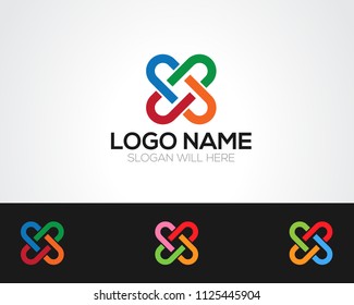 Multi color Logo Template Vector Illustration 