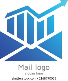 multi color mail logo for tech brand