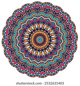 Design Mandala de várias cores para relaxamento