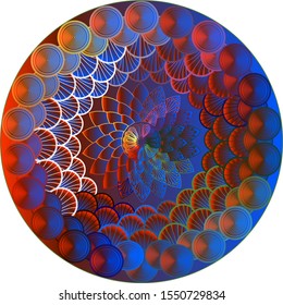 Multi color mandala flower pattern