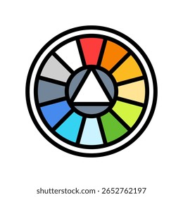 multi color option color icon vector. multi color option sign. isolated symbol illustration
