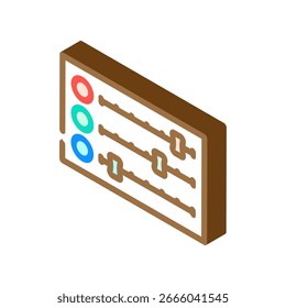 multi color option isometric icon vector. multi color option sign. isolated symbol illustration