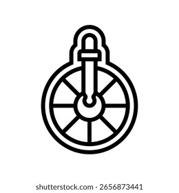 mehrfarbige Optionen Linie Symbol Vektor. Mehrfarben-Optionszeichen. isoliertes Kontursymbol, schwarze Illustration
