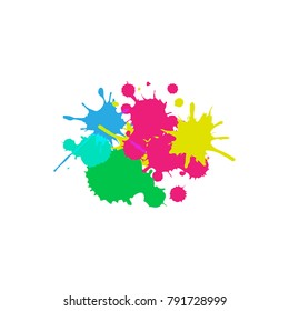 Multi Color Paint Splatter Icon Image Vector Illustration Design