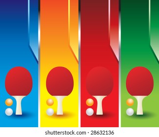 multi color ping pong banner