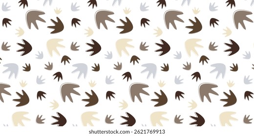 multi color playful scatter seamless pattern with rat footprint. Animal footprint background for textile, wrapping and other