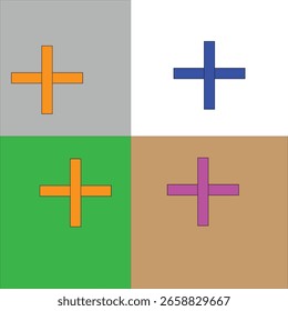 Multi color más diseño de iconos