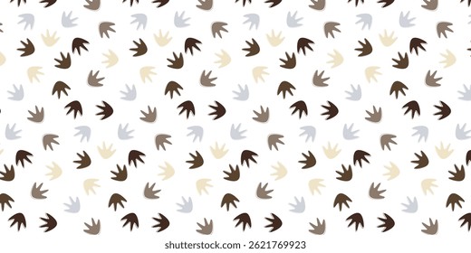 multi color scatter seamless pattern with rat footprint. Animal footprint background for textile, wrapping and other