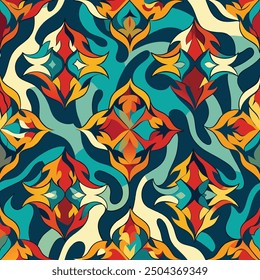 multi color seamless pattern background