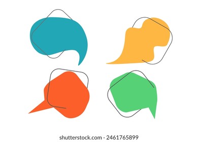 burbujas de habla multicolor . Imagen conceptual sobre comunicación y redes sociales, Comentarios Cliente