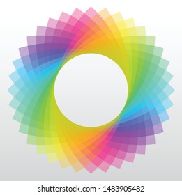 Multi color spiral vector design 
