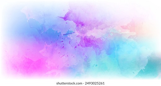 multi color splashes ink stains on white background