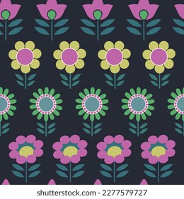 MULTI COLOR SPRIG FLORAL ALL OVER PRINT SEAMLESS PATTERN VECTOR
