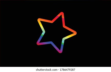 Multi color star illustration or vector