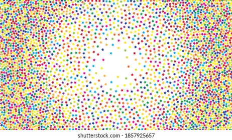 patrón de ilustración vectorial geométrico de estrella multicolor contra fondo blanco