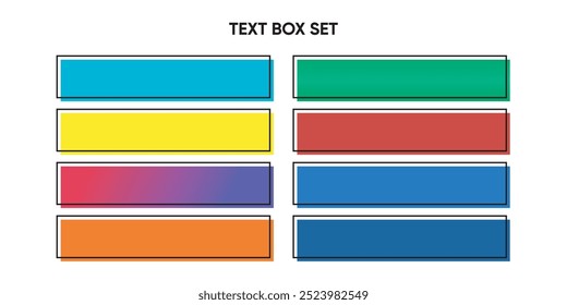 Multi color Text Box Set