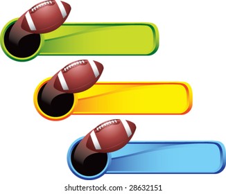 multi color thrown football web banner