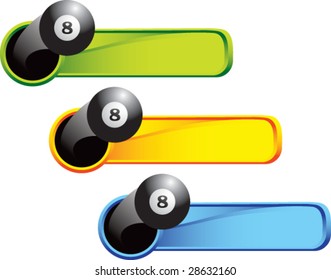 mehrfarbiger Poolballbanner