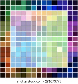 Multi color tile square mosaic - tepmplate