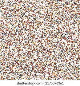 Multi color tiny squares creating grainy, raster like modern pattern