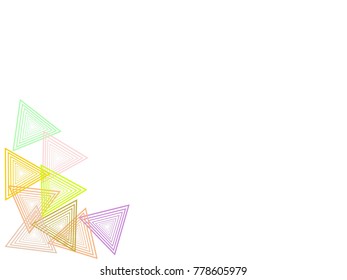 multi color triangle overlap with spec for text  frame