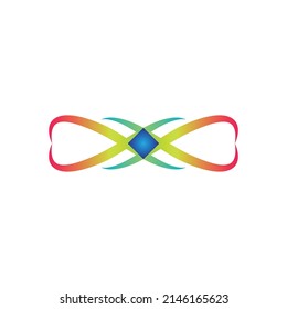 Multi color twisted loop illustration