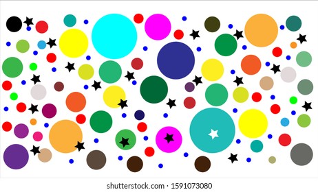 Multi color vector template with circles star. Pattern for beautiful websites.